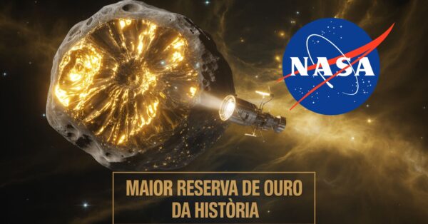 NASA encontra asteroide com ouro suficiente para tornar cada pessoa bilionária, mas desafios tecnológicos dificultam a mineração espacial.