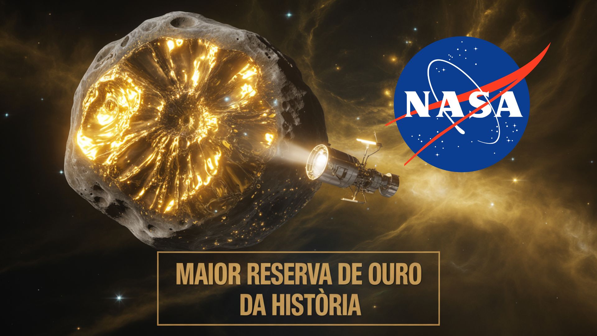 NASA encontra asteroide com ouro suficiente para tornar cada pessoa bilionária, mas desafios tecnológicos dificultam a mineração espacial.