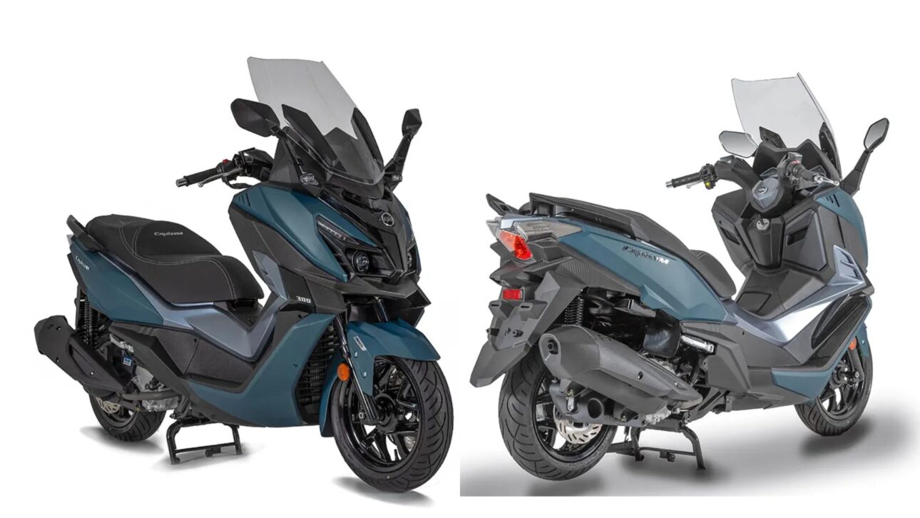 Conozca la Dafra Cruisym 300 2025: scooter con motor de 26 cv, autonomía de 324 km, frenos ABS, matriculación total y envío gratis.