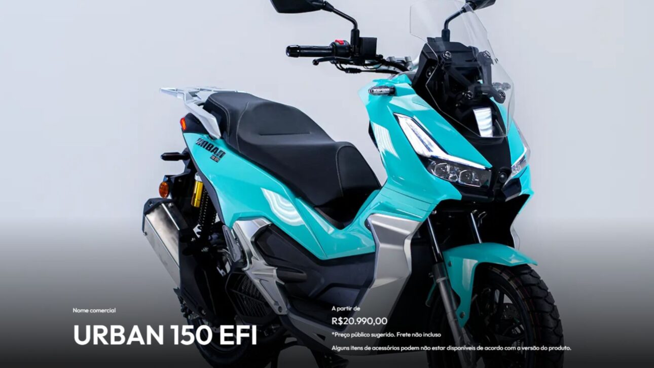 Scooter Shineray Urban 150 EFI une panel digital, consumo de hasta 45 km/l, ABS de dos canales y smart key por R$ 20.990. Consulta detalles.