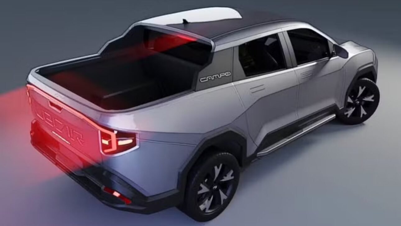 Lecar Campo, pick-up híbrida flex nacional, llega en 2026 con 165 cv, autonomía de 1.000 km y tecnología avanzada para el mercado brasileño.