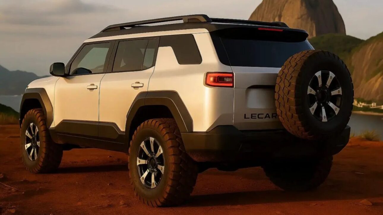 Lecar prepara SUV 4x4 híbrido de 7 lugares para competir com Jeep Compass e Toyota SW4, oferecendo robustez, tecnologia e produção nacional.