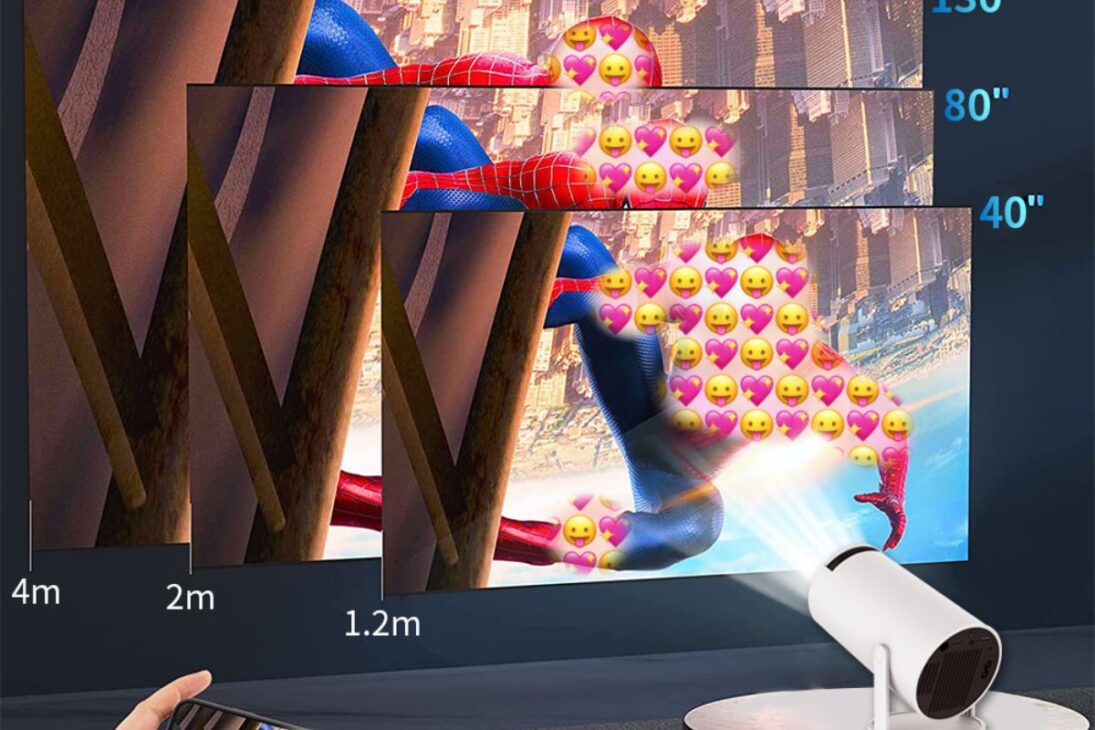 MINI proyector barato: diseño inspirado en el famoso modelo de Samsung hace de su sala un cine