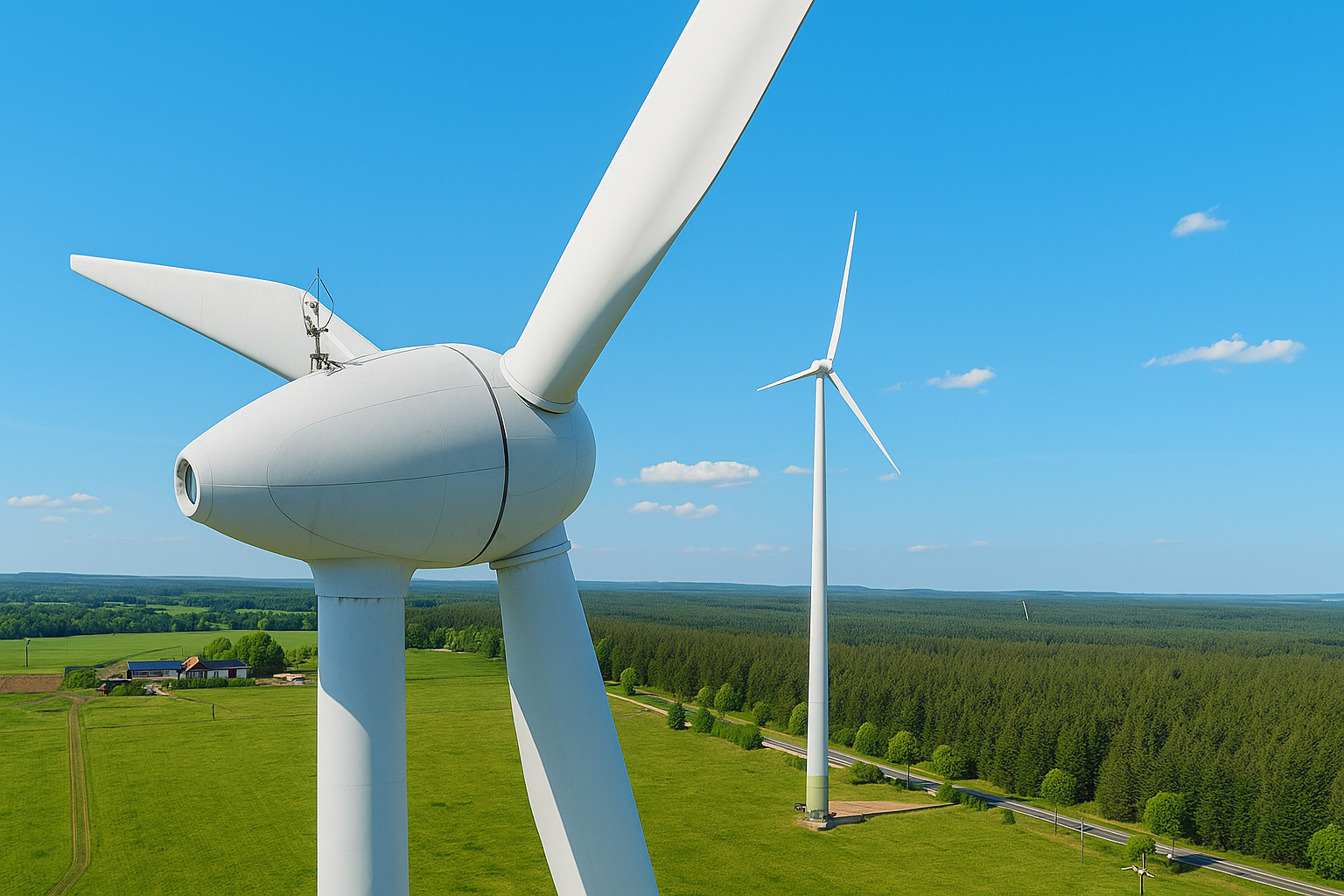 Fachada de um prédio comercial com vitrines envidraçadas e dois carros estacionados ao lado, em um dia ensolarado ao meio-dia