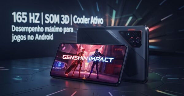 O smartphone com cooler ativo, som 3D e tela de 165 Hz que roda Genshin Impact no ultra sem travar