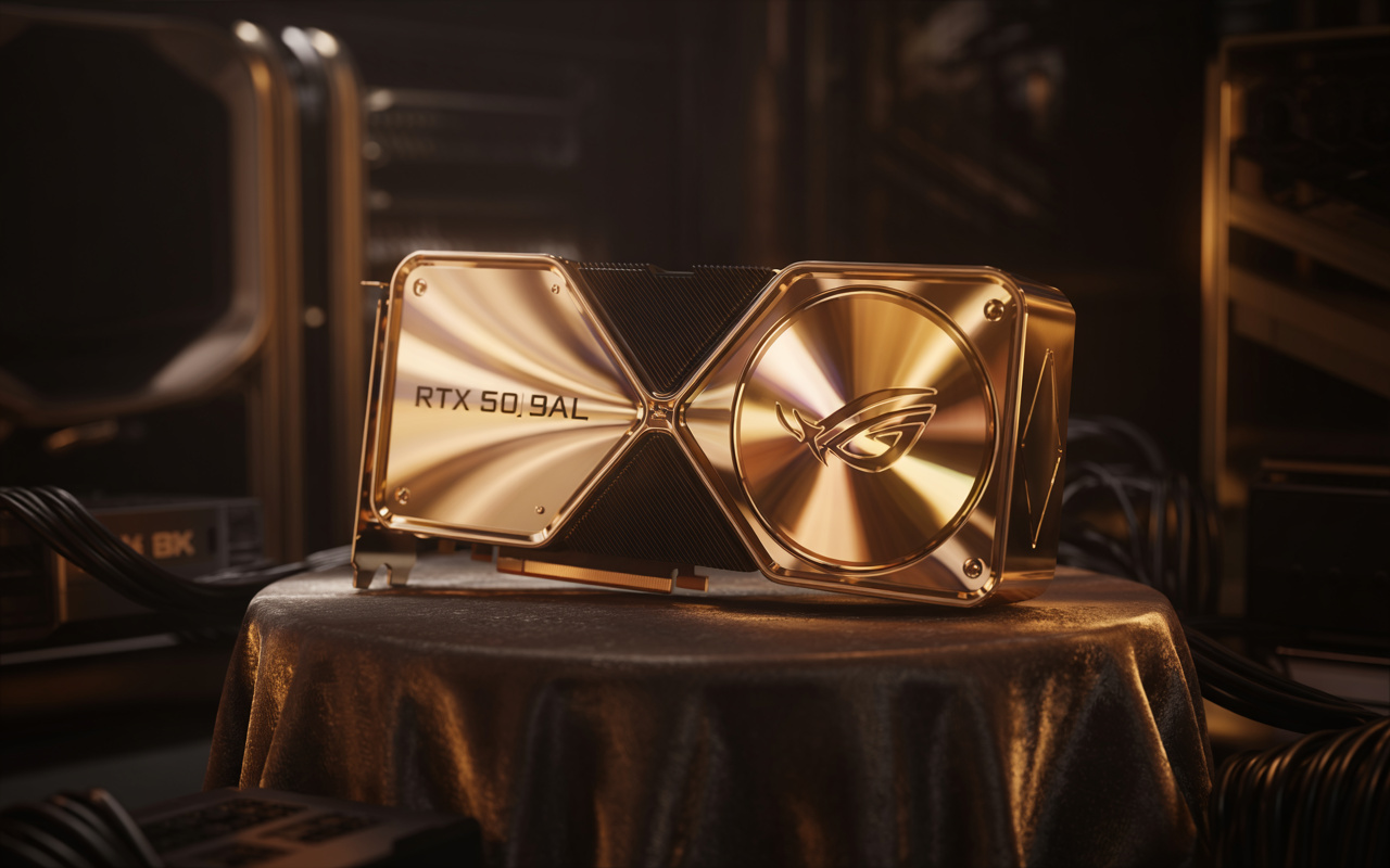 Asus lança a placa de vídeo mais cara do mundo: RTX 5090 ROG Astral tem 5 kg de ouro 24K e virou símbolo de luxo gamer