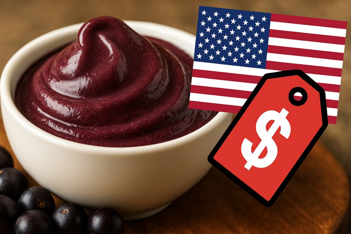 Açaí brasileiro pode virar alimento de luxo nos EUA após tarifa de 50% imposta por Trump
