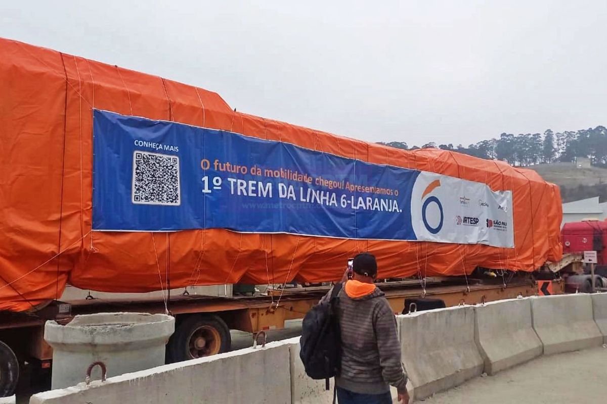 Chegou o Primeiro Trem da Linha 6-Laranja; Veja Fotos e a Nova Data de Inauguração