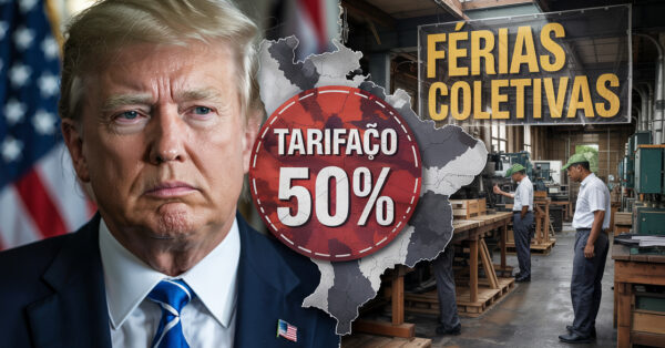 Tarifaço de Trump já fecha linhas de produção no Brasil; fábrica no Paraná manda 640 funcionários para férias coletivas e exportação de madeira pode despencar