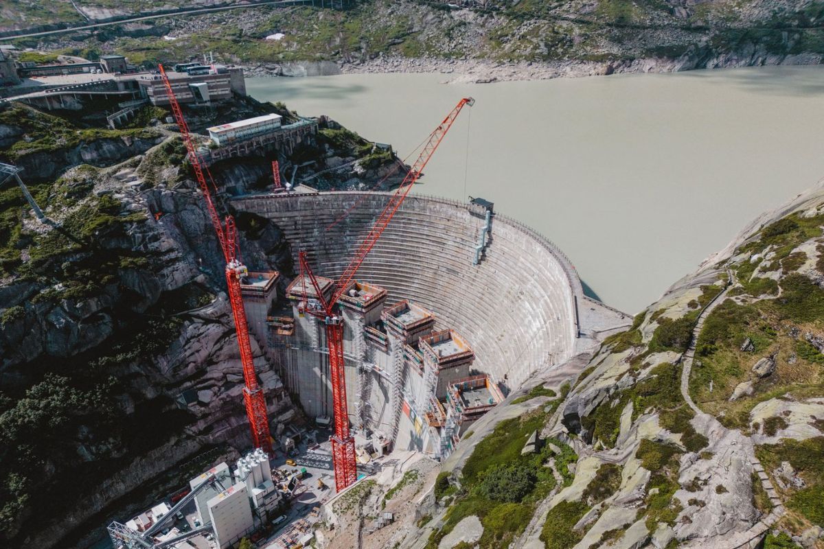 Nova barragem nos Alpes supera século de história com concreto sustentável e alta precisão