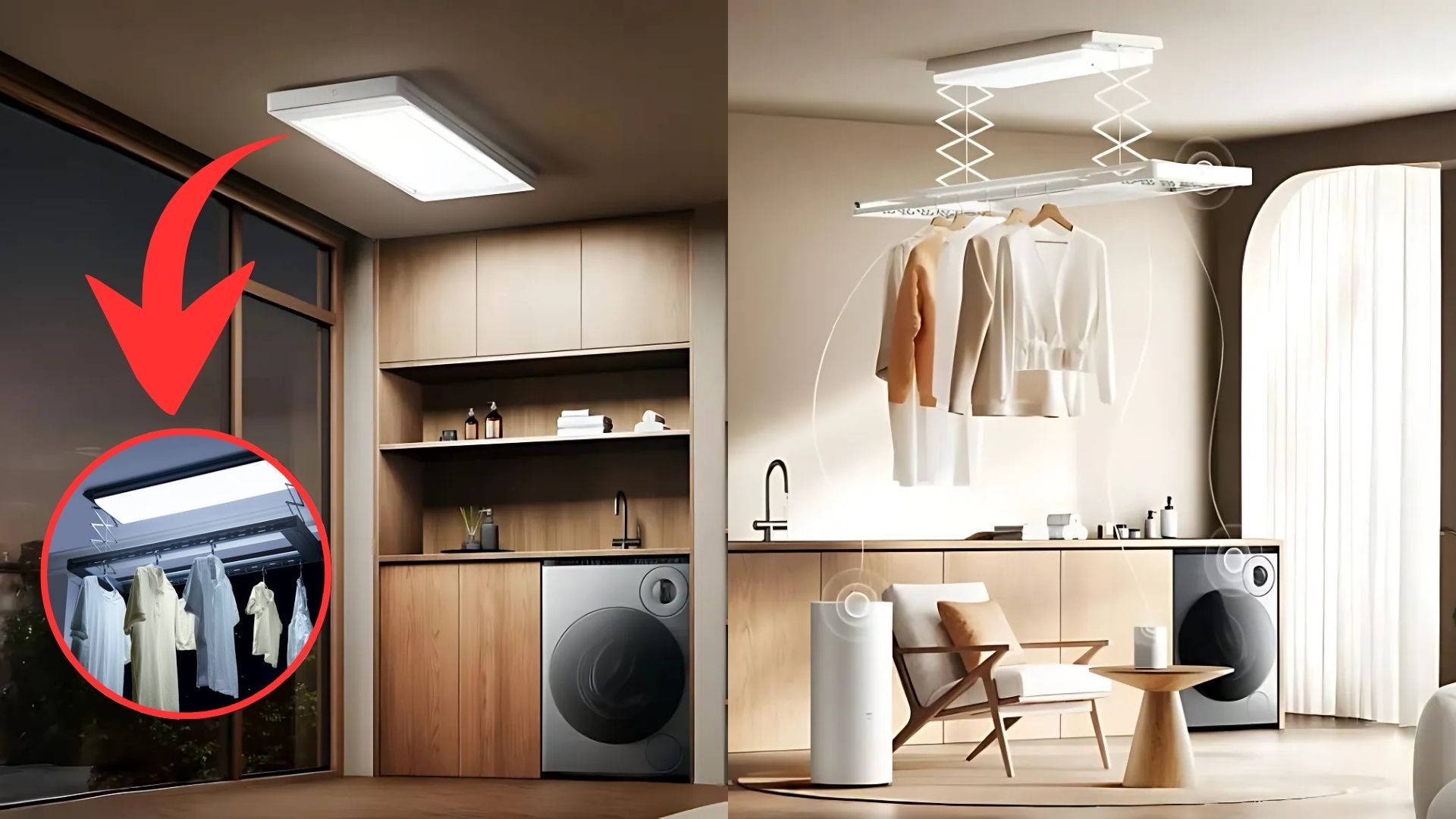 Varal que também é luminária - Xiaomi lança modelo inteligente para casas modernas que suporta até 35 kg de roupas