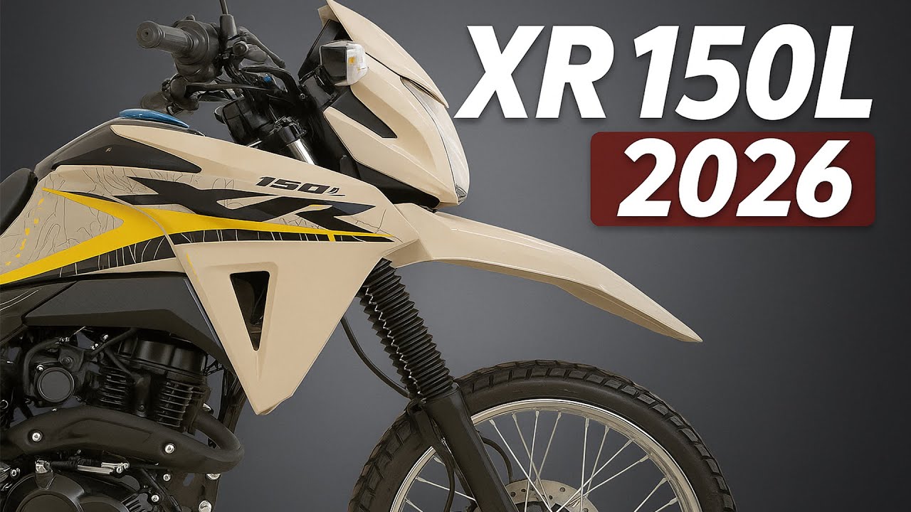 Nova Honda XR 150L 2026 chega ao mercado com painel digital, motor de 150cc e autonomia de 388 km