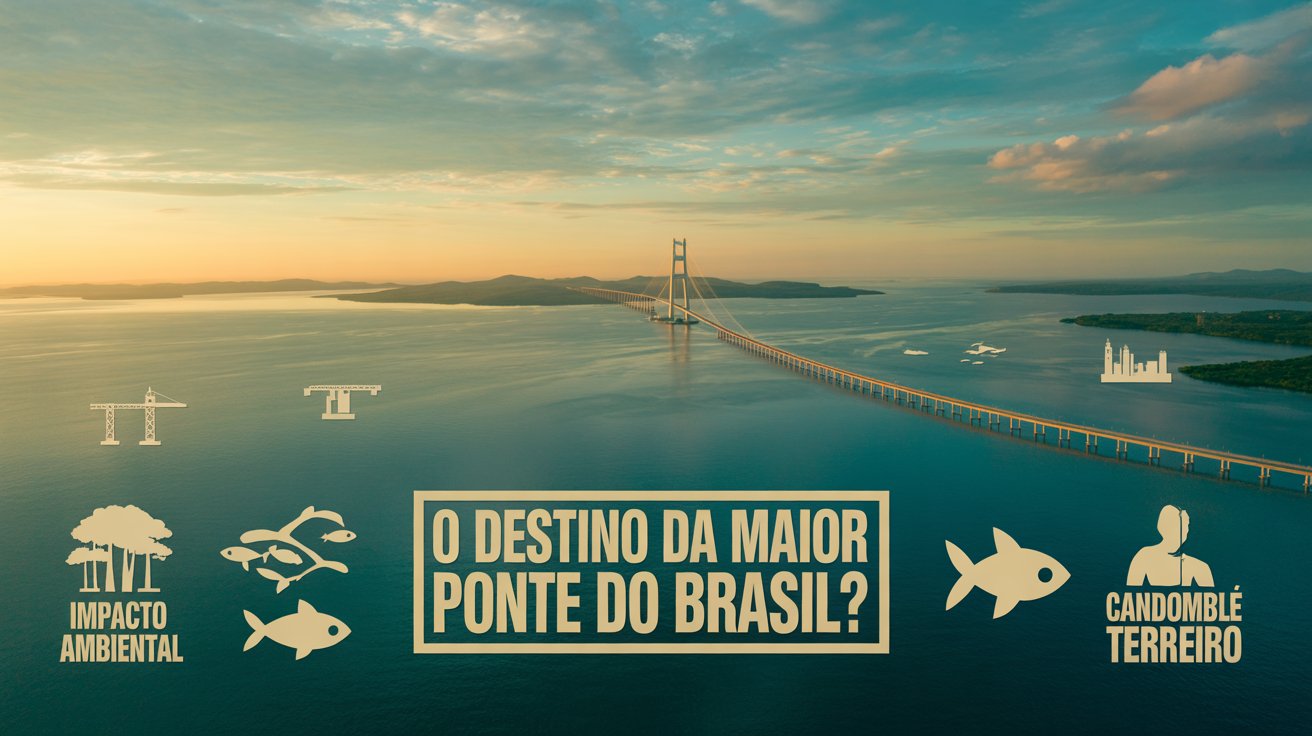 Ponte Salvador-Itaparica avança após 50 anos e causa polêmica por impacto ambiental e cultural na Bahia. Saiba os detalhes do projeto.