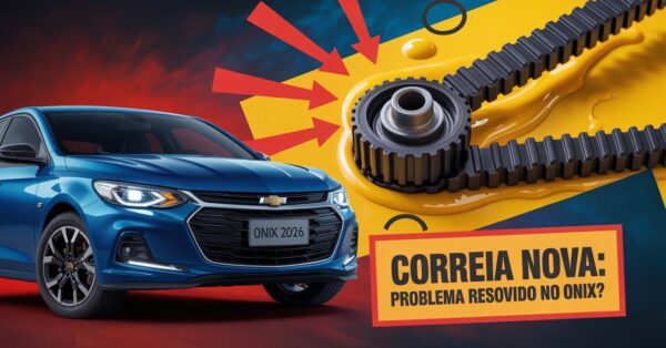 Chevrolet Onix 2026 estreia com facelift, motor turbo atualizado, mais tecnologia, novo acabamento e mantém preço competitivo no mercado brasileiro.