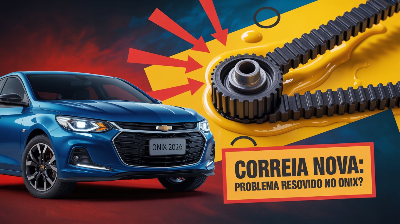 Chevrolet Onix 2026 estreia com facelift, motor turbo atualizado, mais tecnologia, novo acabamento e mantém preço competitivo no mercado brasileiro.