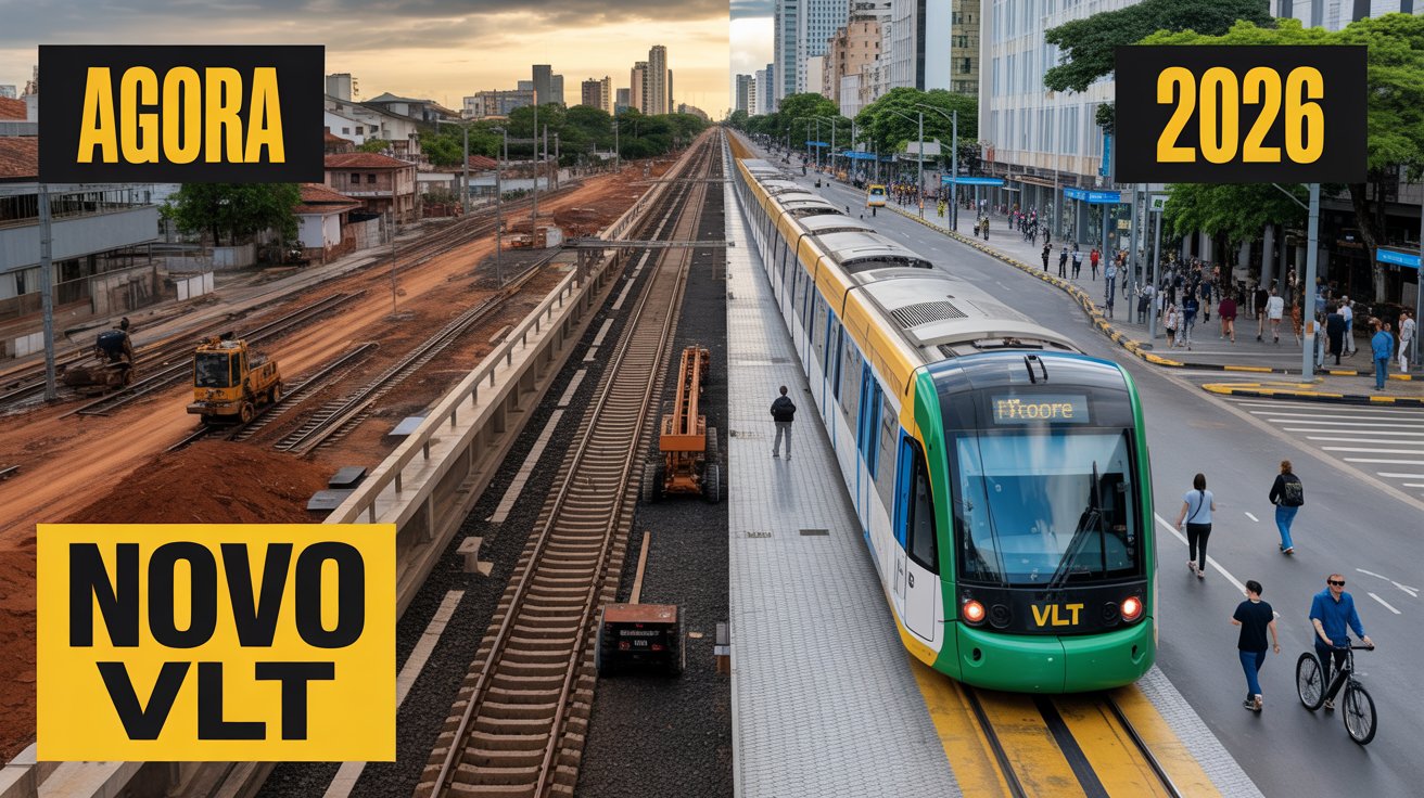 Campina Grande terá VLT moderno em 2026. Projeto recupera linha férrea, conecta polos urbanos e beneficia mais de 100 mil pessoas. Confira.