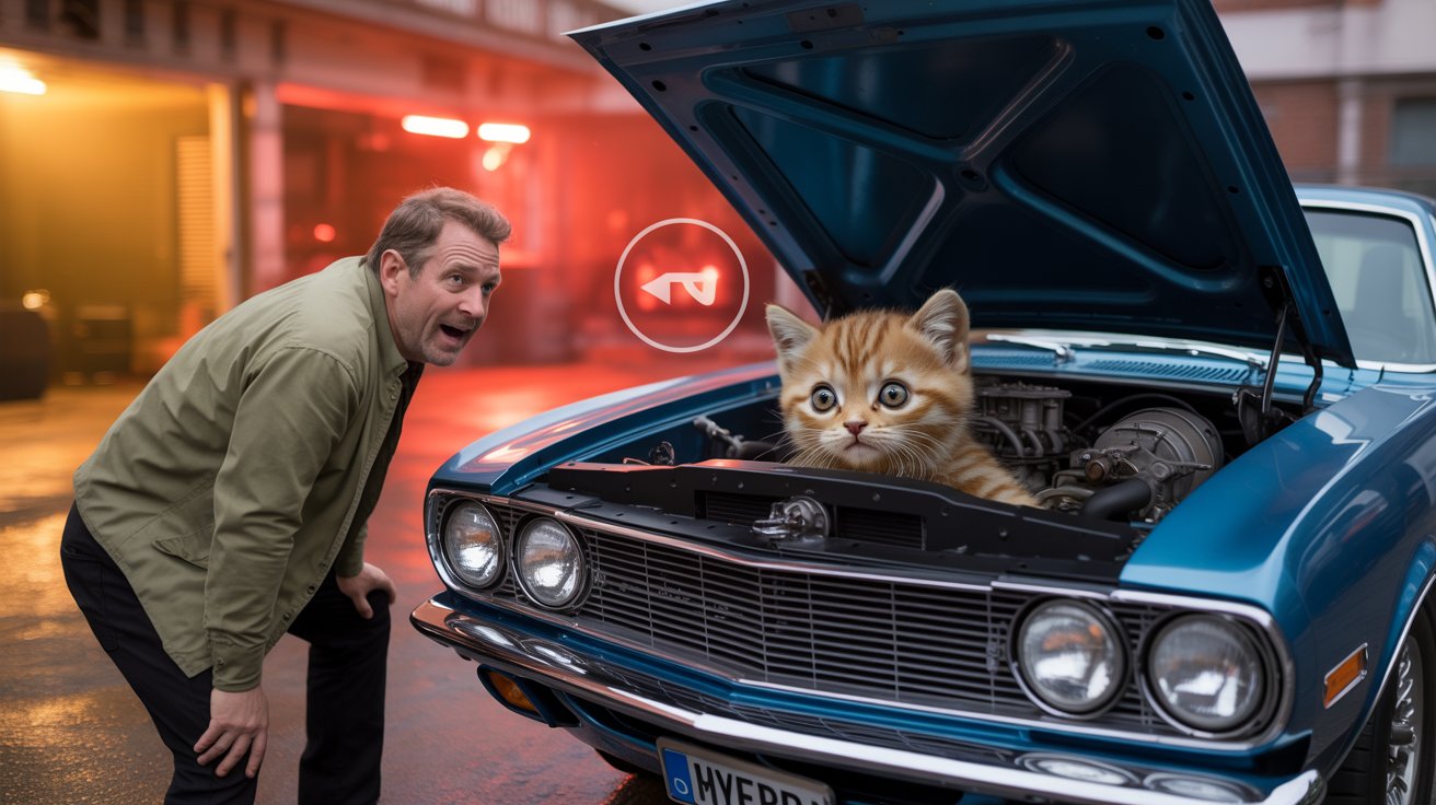 Motorista viaja cinco horas e encontra gatinha no motor do carro. Adoção inesperada emociona e transforma rotina de família no Rio.