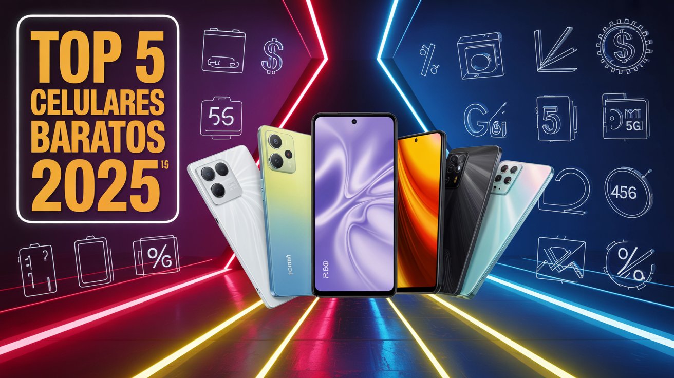 Descubra os 5 celulares com melhor custo-benefício em 2025 até R$ 2 mil, com boas câmeras, bateria e desempenho para o dia a dia.
