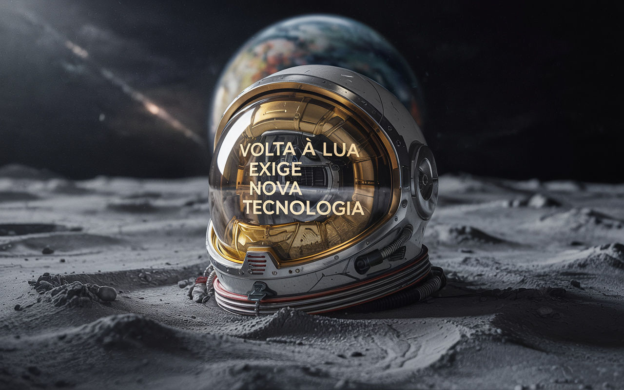 Volta à Lua exige nova tecnologia: capacete com ouro, proteção contra 120 °C e poeira lunar afiada como lâmina
