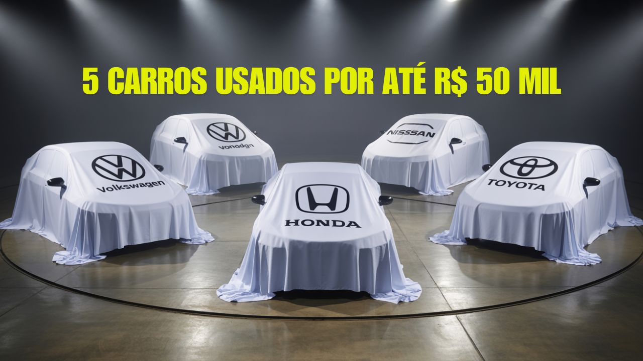 Confira os melhores carros usados até R$ 50 mil em 2025. Veja 5 opções confiáveis, econômicas e com ótimo custo-benefício para quem busca um seminovo.