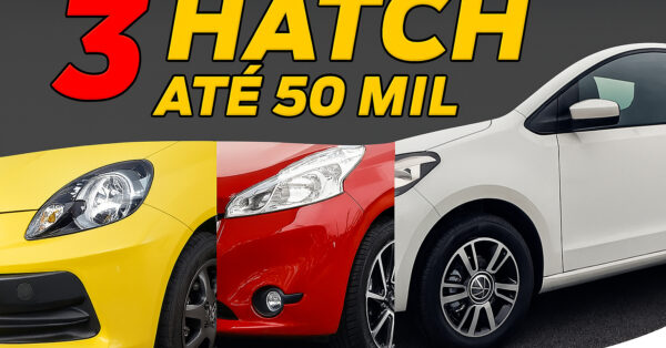 3 hatches usados que continuam sendo ótimos negócios em 2025 por até R$ 50 mil