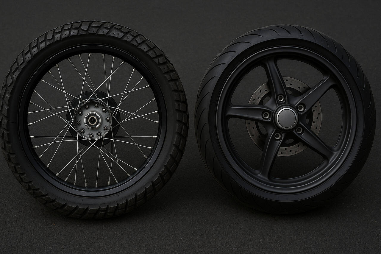 Rodas de liga leve, Rodas raiadas, rodas