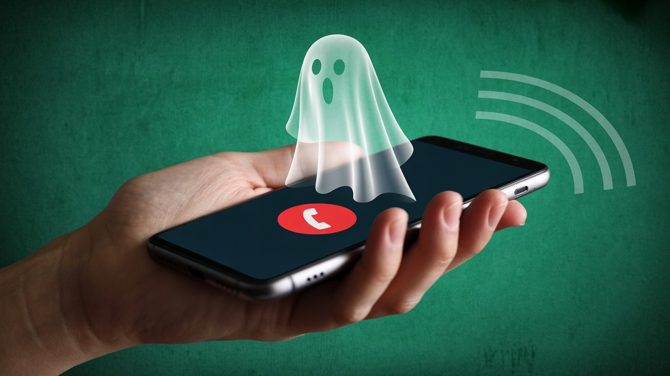 Pessoa atendendo ligação de número desconhecido, representando o perigo das “ghost calls”.