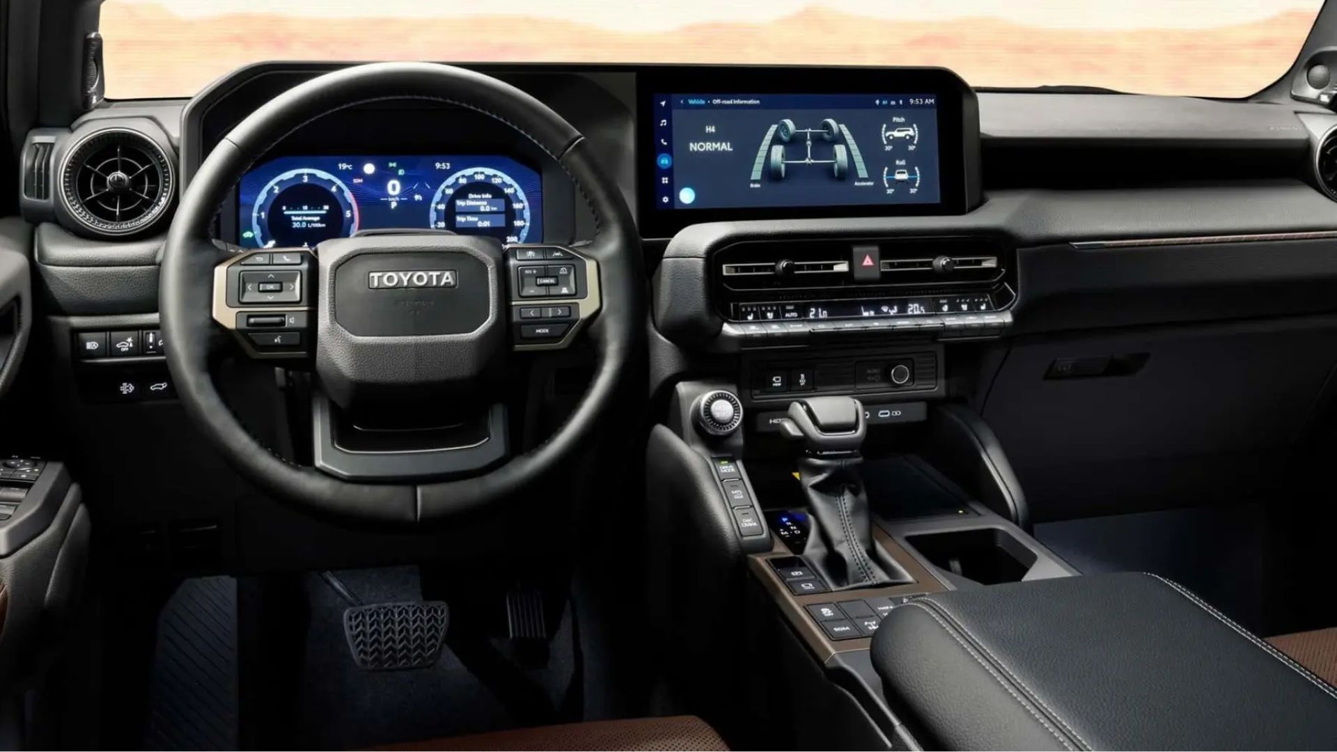 Imagens da Toyota Hilux 2026 vazam na Ásia e revelam reestilização profunda, inspiração no Land Cruiser e inédita motorização híbrida-leve.