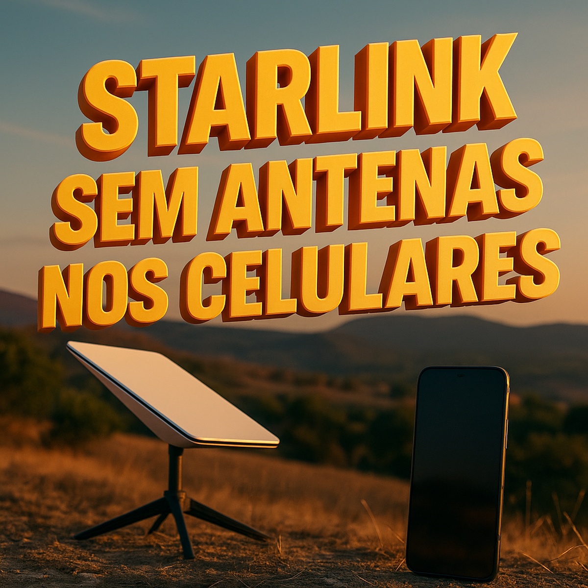 Smartphone com acesso direto à Starlink sem antenas em campo aberto