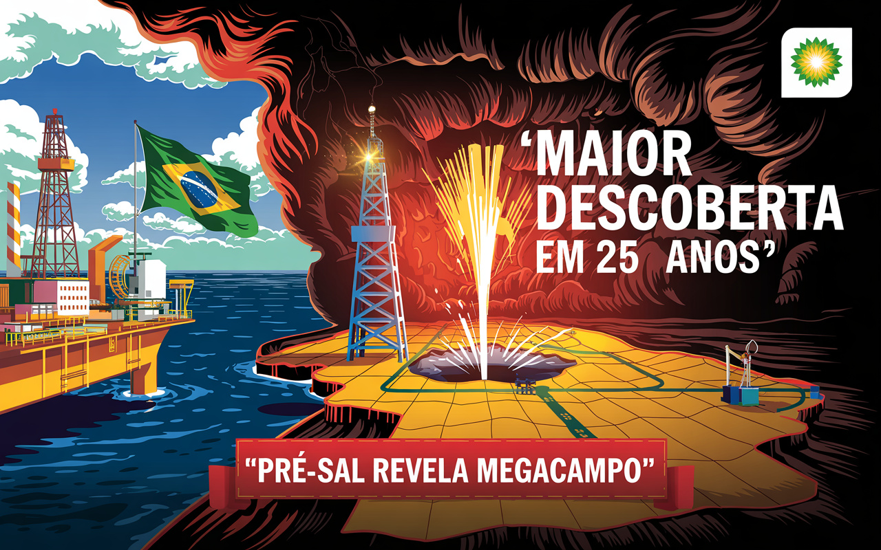 BP surpreende o setor energético com a maior descoberta de petróleo e gás dos últimos 25 anos no pré-sal brasileiro, reacendendo o protagonismo do Brasil no cenário global