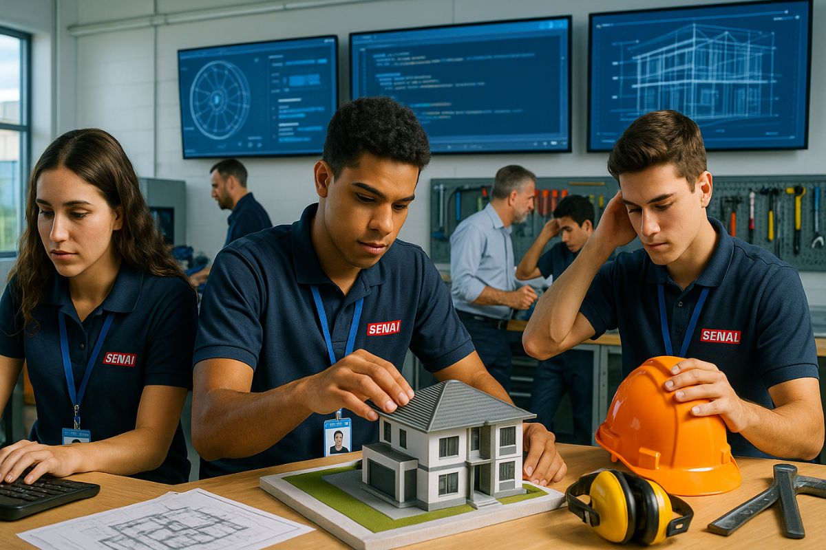Vagas gratuitas em cursos técnicos do Senai/SC geram disputa entre estudantes do ensino médio por formações em áreas estratégicas