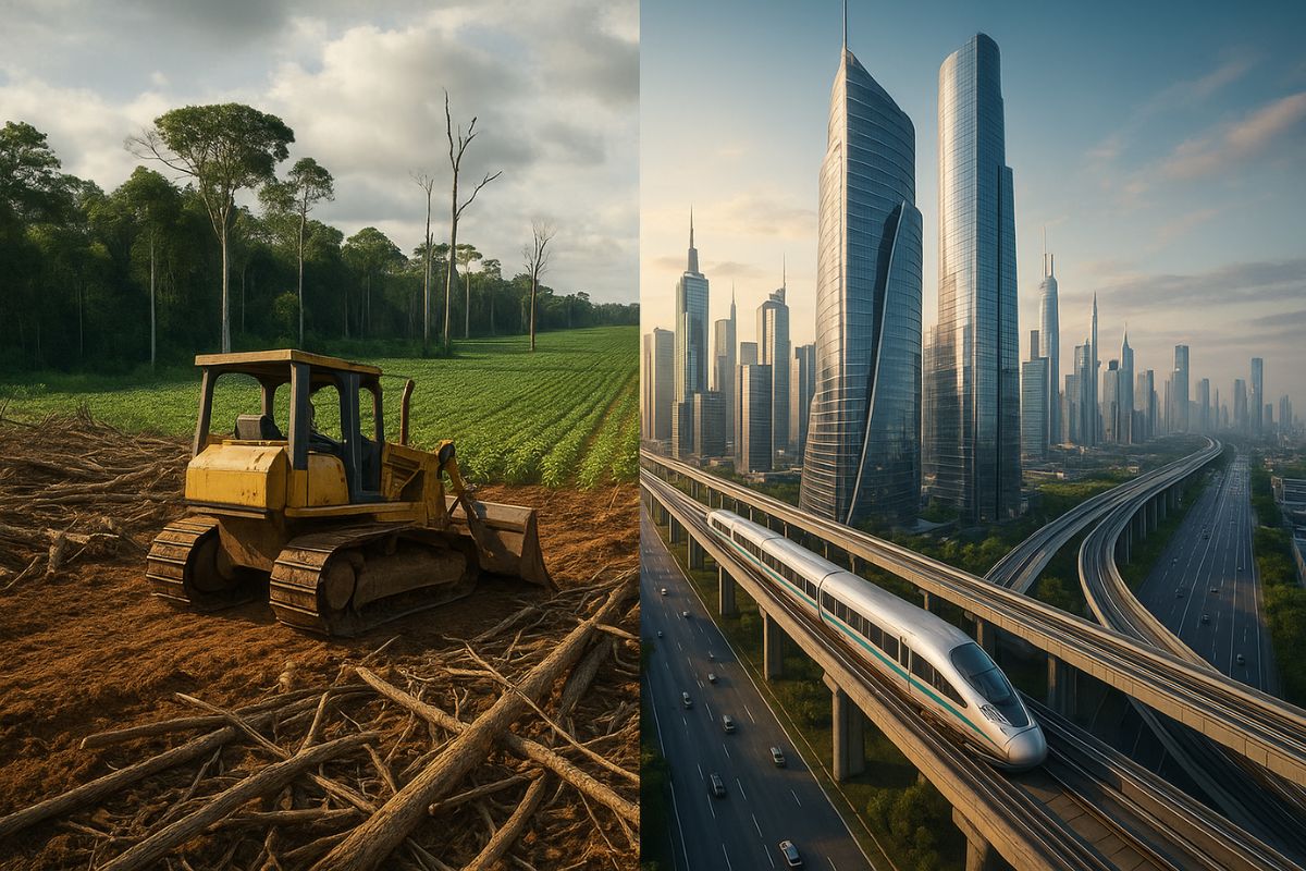 Uma cidade high-tech de 500 km² pode gerar mais riqueza que todo o desmate da Amazônia.