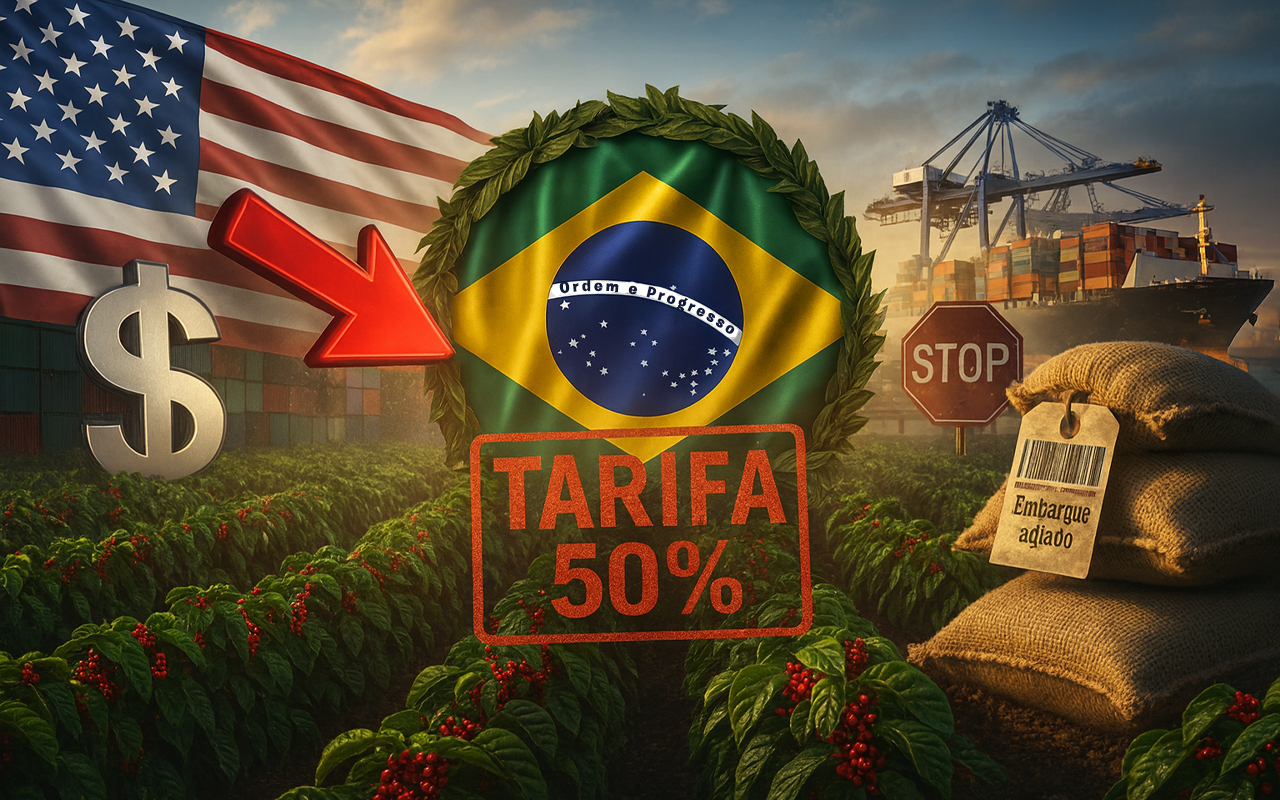 Efeito dominó da tarifa de 50% nos EUA no café brasileiro chega ao interior e pequenos produtores temem abandonar lavouras