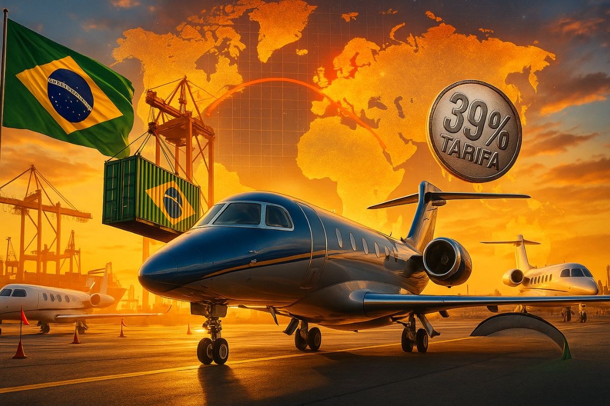 Embraer se beneficia de tarifas dos EUA e aproveita ausência de barreiras para dominar rotas estratégicas na aviação executiva