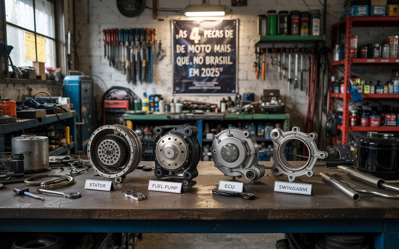 Estas são as 4 peças de moto que mais quebram no Brasil em 2025, segundo mecânicos, com prejuízos que podem chegar a R$ 7 mil aos pilotos