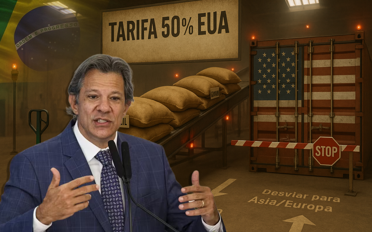 Haddad acende sinal vermelho e diz que comércio Brasil x EUA deve encolher ainda mais com a tarifa de 50% e 2025 já sente o impacto