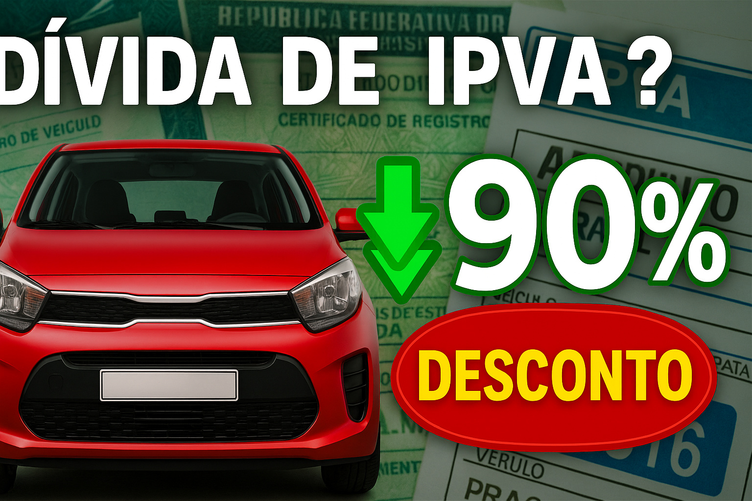 IPVA com até 90% de desconto: renegociação começa nesta semana para motoristas com débitos em atraso