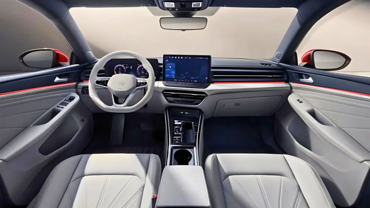 Interior del Volkswagen Lamando L 2026 Trae Panel Digital, Central Multimedia Avanzada y Acabado Premium (Imagen: Divulgación)