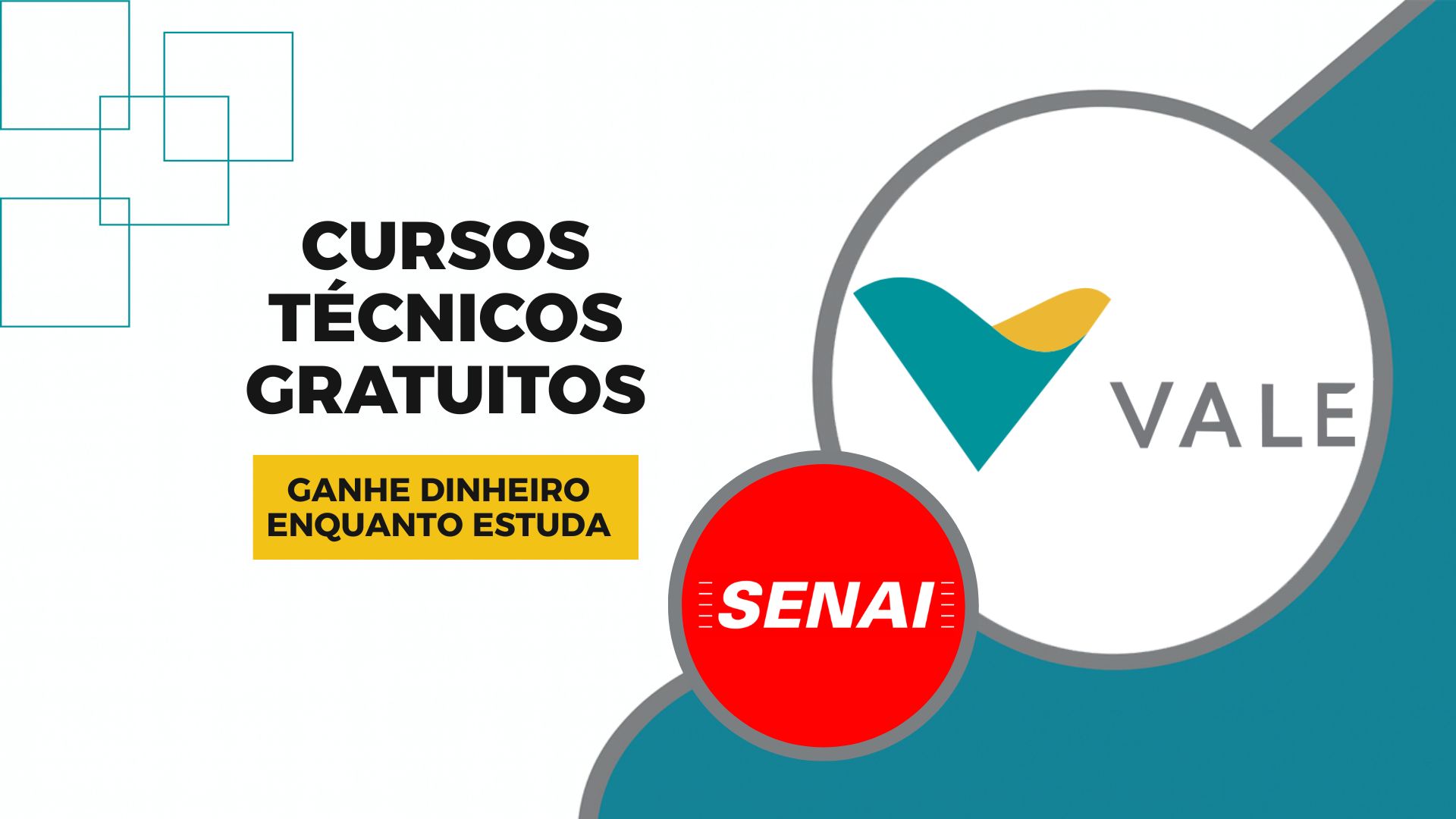 Vale abre inscrições em Minas Gerais para cursos gratuitos do Senai com bolsa de até R$ 2.120 e benefícios. Formação começa em novembro.
