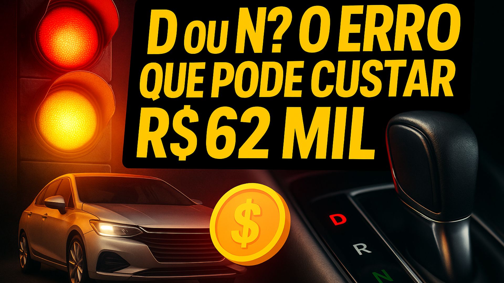 Saiba se deve usar Drive ou Neutro no semáforo e evite prejuízos no câmbio automático, que pode custar até R$ 62 mil.