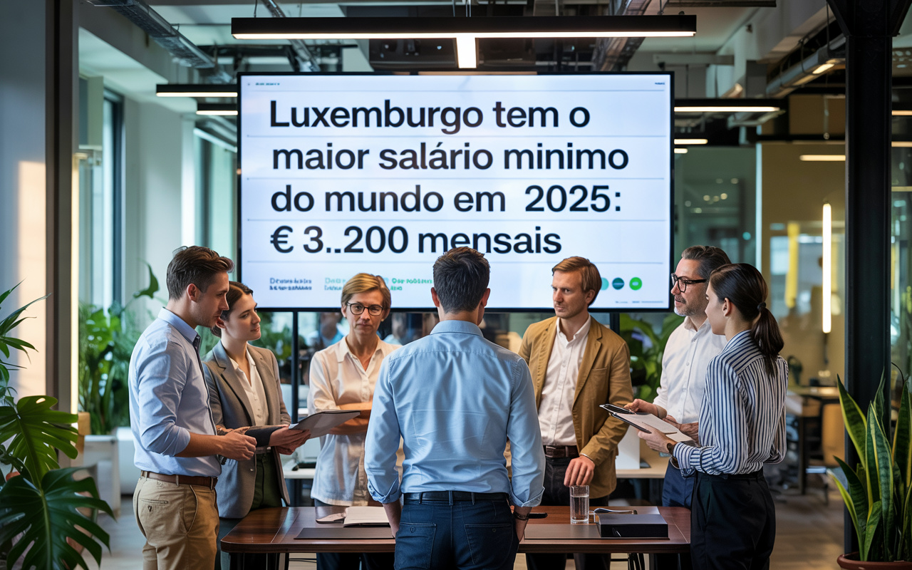 Luxemburgo tem o maior salário mínimo do mundo em 2025: € 3.200 mensais, valor equivalente a mais de R$ 17 mil