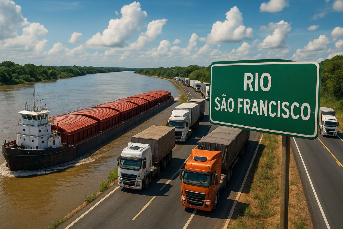 Megaprojeto no Rio São Francisco deve movimentar grãos, minério e fertilizantes com custo logístico até 40% menor