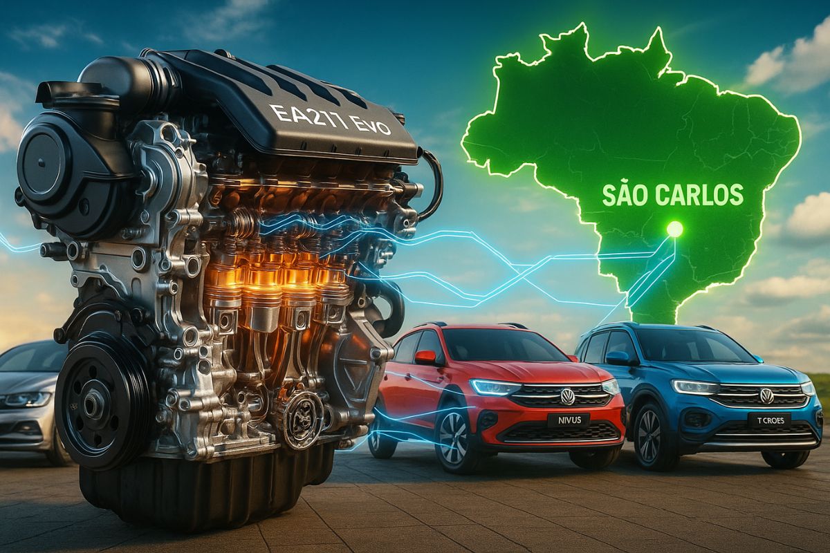 Motor EA211 Evo revoluciona linha Volkswagen no Brasil a partir de 2026 com eficiência híbrida, menor consumo e manutenção desafiadora
