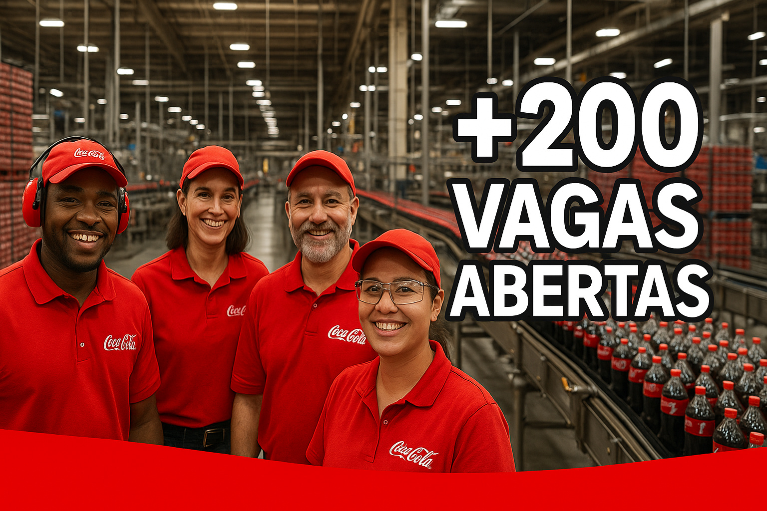 Oportunidade de emprego na Solar Coca-Cola: mais de 200 vagas com salários atrativos, diversos benefícios e cargos para todos os níveis de escolaridade