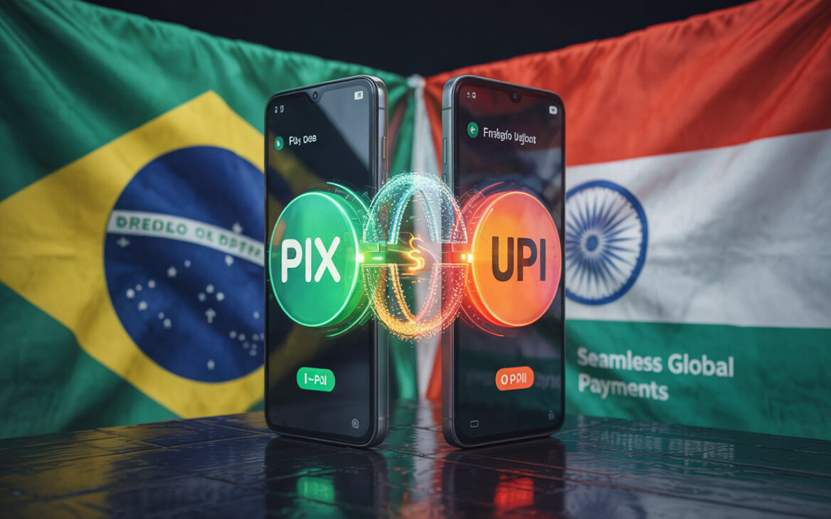 Brasil e Índia estudam integração do Pix com UPI para criar rede de pagamentos instantâneos entre países sem necessidade de conversão em dólar