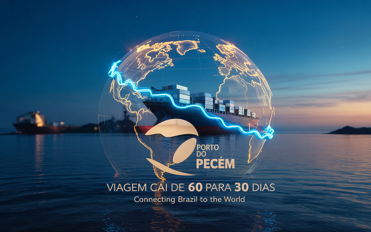 Porto do Pecém abre nova rota com a China em 2025: viagem cai de 60 para 30 dias e negócios bilionários colocam o Brasil no centro da logística globa