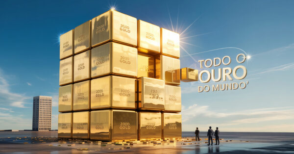 É quase inacreditável, mas todo o ouro já extraído na história da humanidade — cerca de 216.265 toneladas — caberia em um cubo de apenas 22 metros de lado, o equivalente à altura de um prédio de sete andares