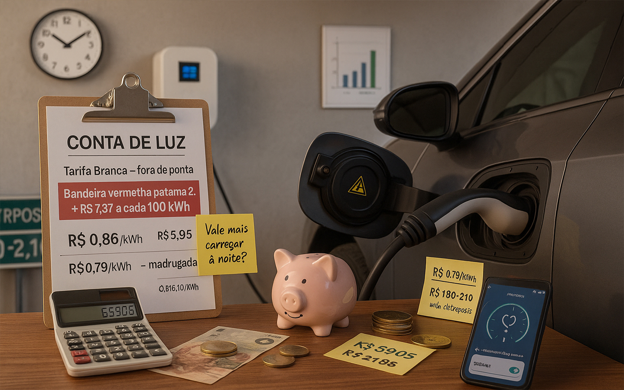 Quanto custa carregar um carro elétrico em casa com a bandeira vermelha 2