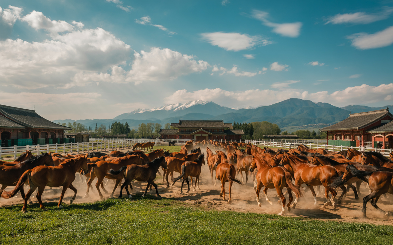 Revelada a maior fazenda de cavalos do mundo: a fazenda de Shandan possui 10.000 equinos e está situada na China