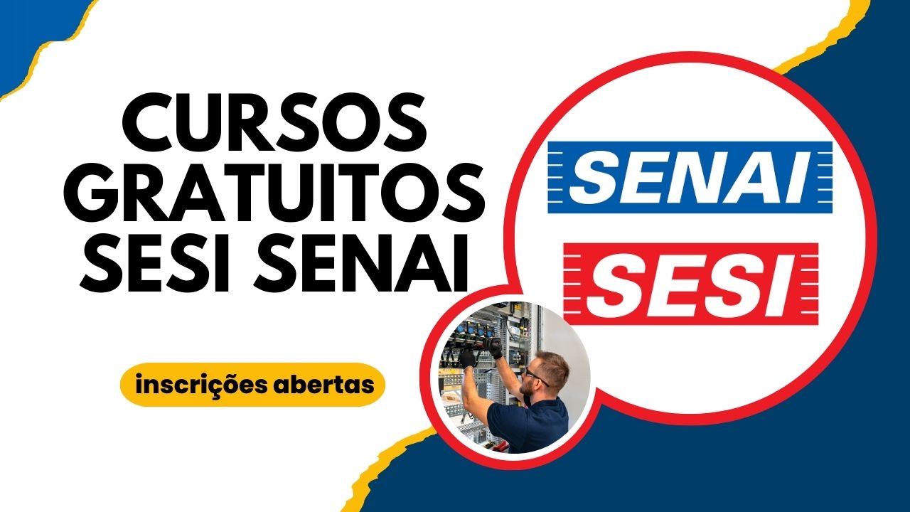 Conheça os cursos gratuitos online do Sesi e Senai, como Segurança do Trabalho, Manutenção de Máquinas Agrícolas e Mecânica Automotiva, além de muitas outras opções para qualificação profissional.
